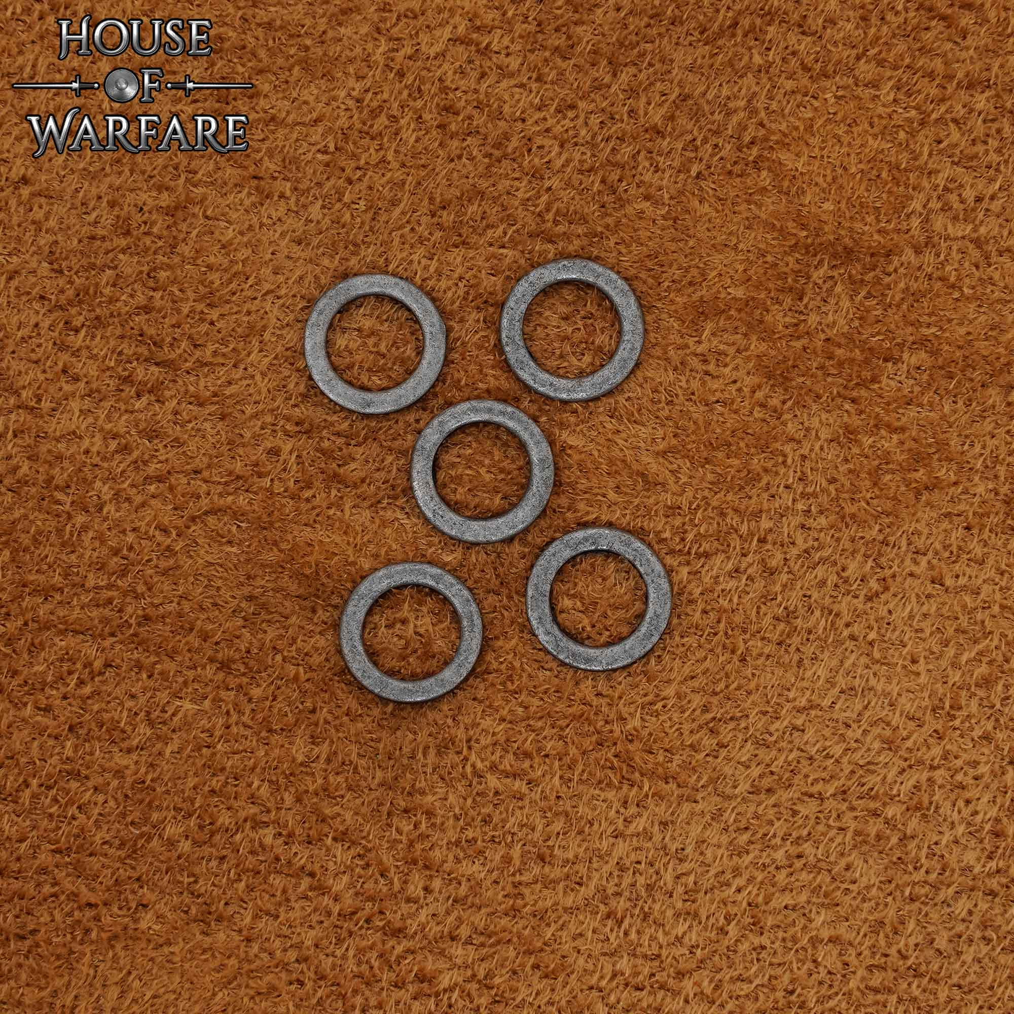 Loose Ring Mail Set – Flat Solid Rings, 6mm Inner Diameter, 18 Gauge Steel Chainmail Rings