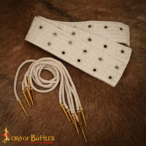 Medieval Padded Arming Belt Handmade from Sturdy Canvas Cotton