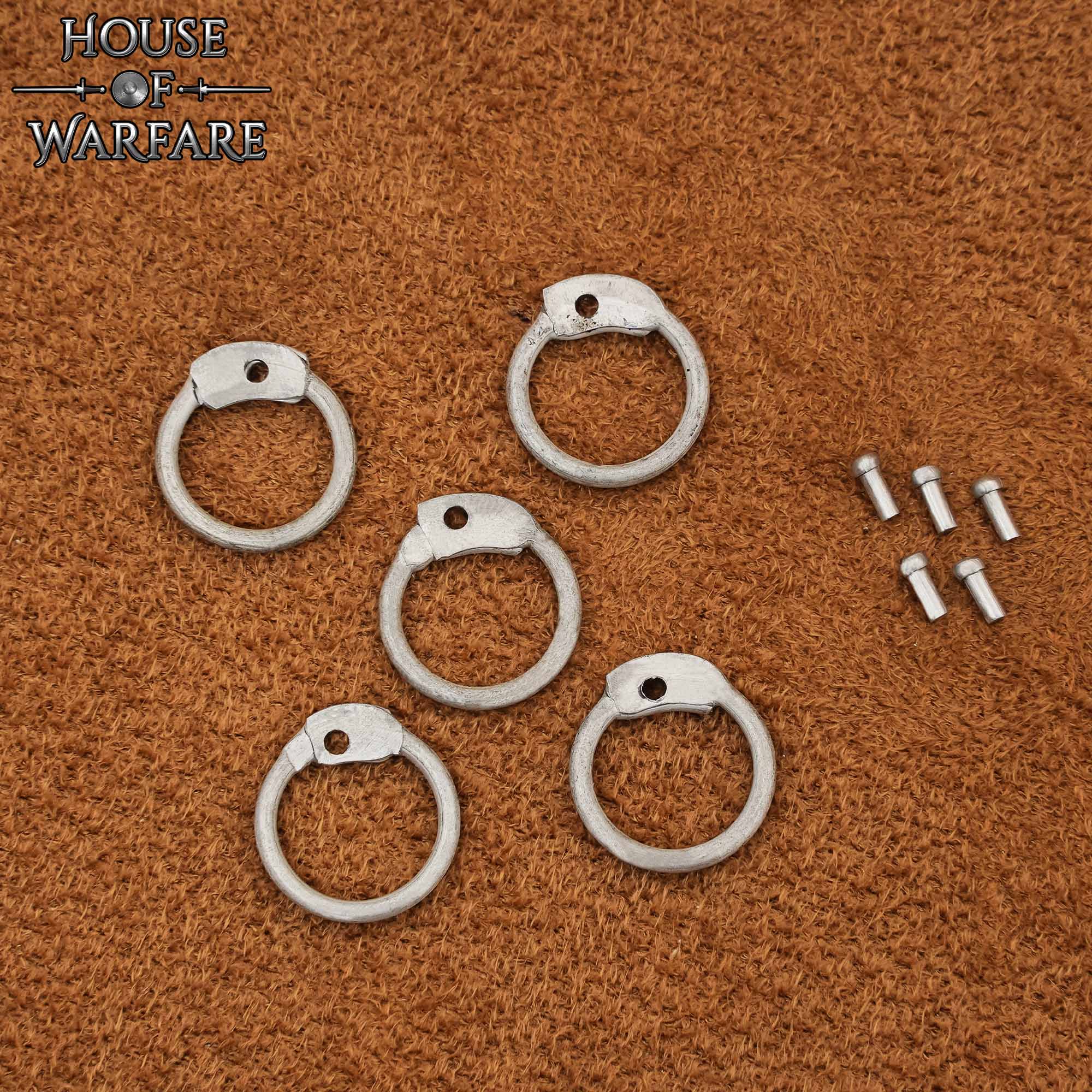 Loose Chainmail Ring – Round Riveted Aluminum Rings, 10mm 16 Gauge Loose Ring Mail