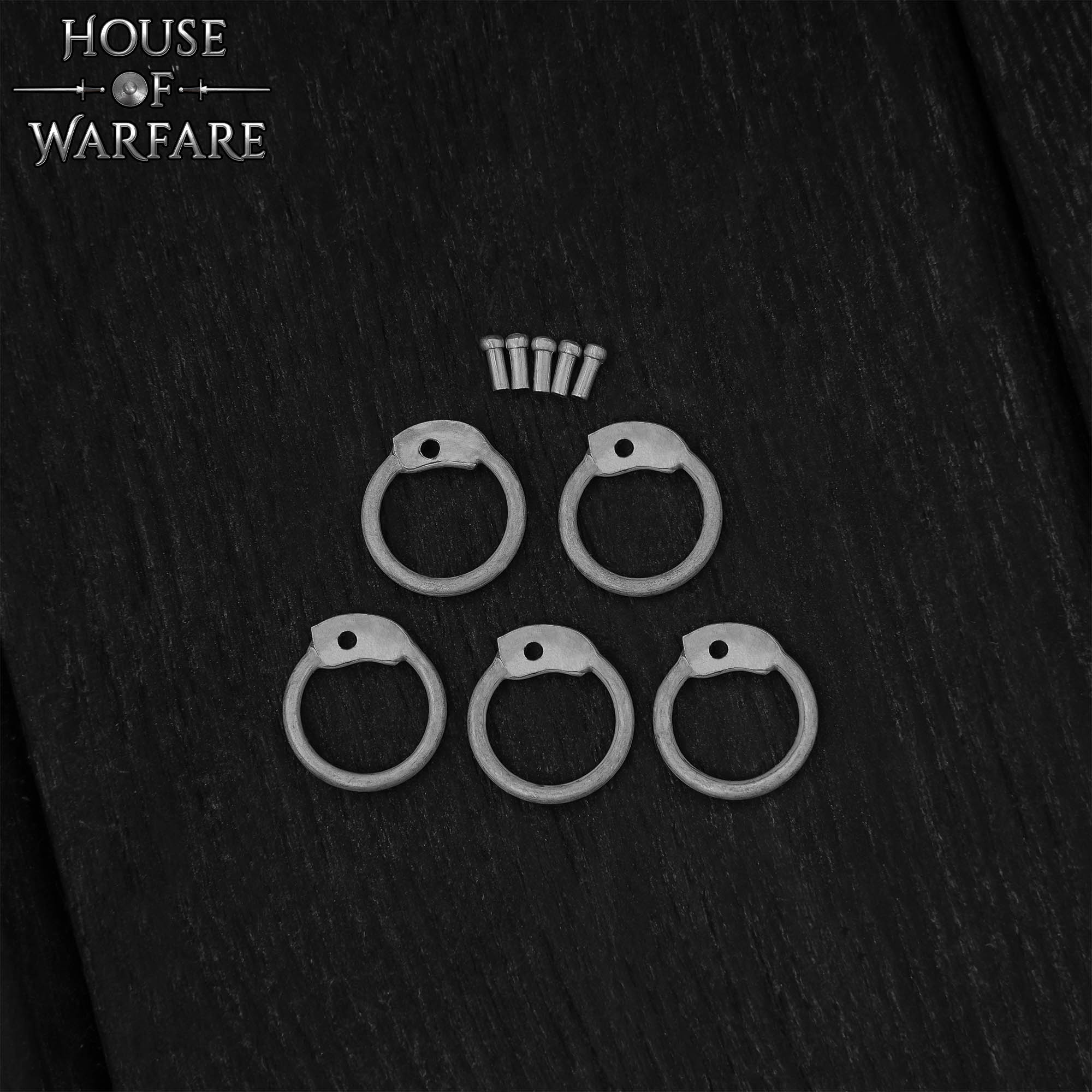 Loose Chainmail Ring – Round Riveted Aluminum Rings, 10mm 16 Gauge Loose Ring Mail