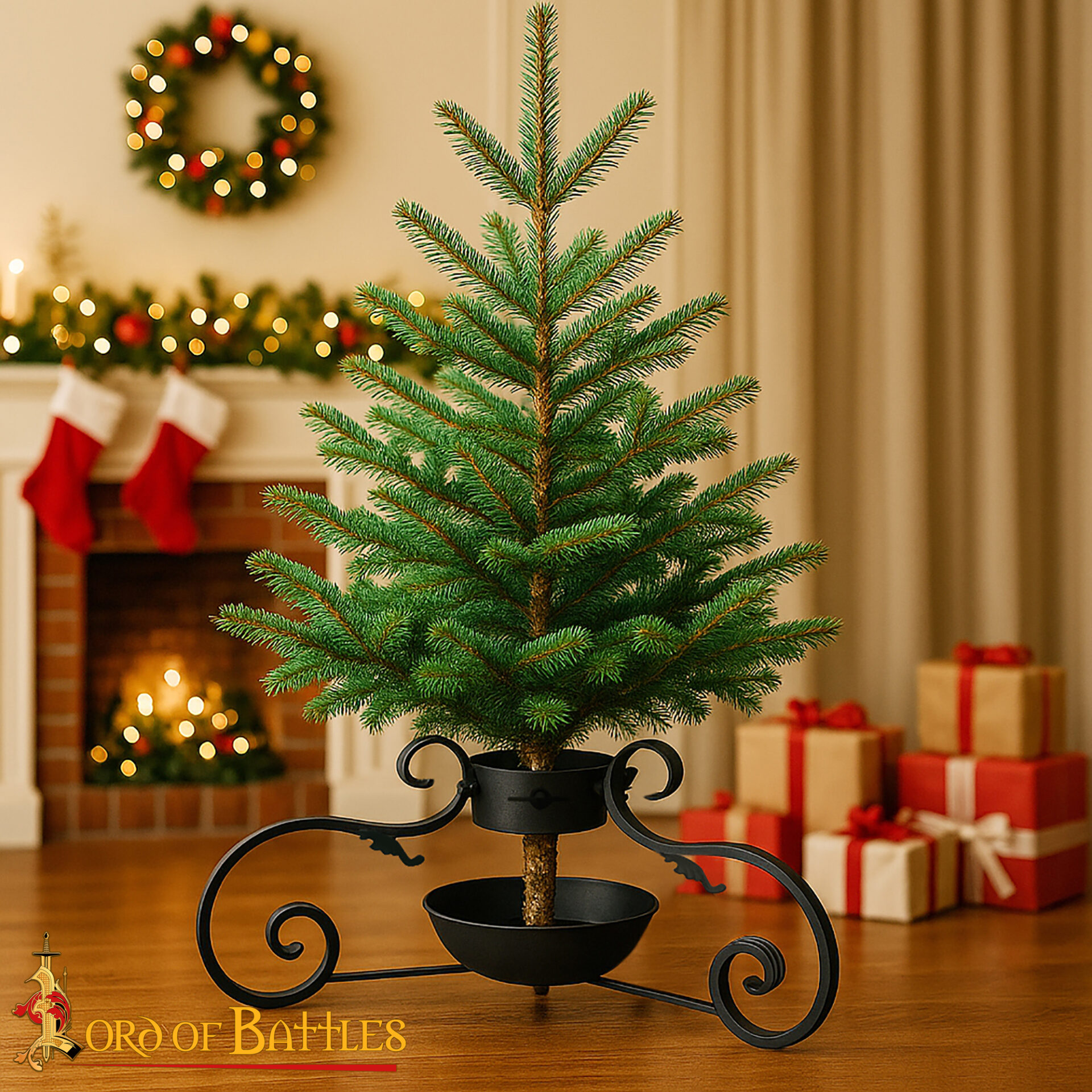 Buy Medieval Christmas Tree Iron Stand Hand Forged at Medieworld