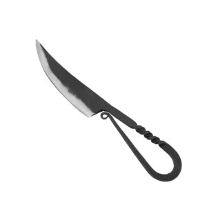 Iron Hand Forged Curved Knife with Curls