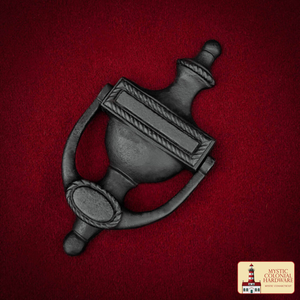 Traditional Roped Style Classic Front Door Knocker 8” H X 3.5 W Decorative Vintage Solid Antique Entry Door Knocker