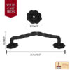 Black Cast Iron Pull Handles
