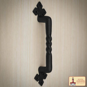 Black Cast Iron Pull Handles 10 inch – Cabinet Door Handles, Gate Handle Pull, Barn Door Hardware, Grab Handles