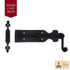 Colonial Era Cast Iron Slide Bolt Latch-500273OB 1 Iron Gate Latch Black Flip Latches, Heavy Duty Cast Iron Drop Latch, for Old Farm Barn Shed Cabinet Shutter Antique Privacy Door Hardware Replacement