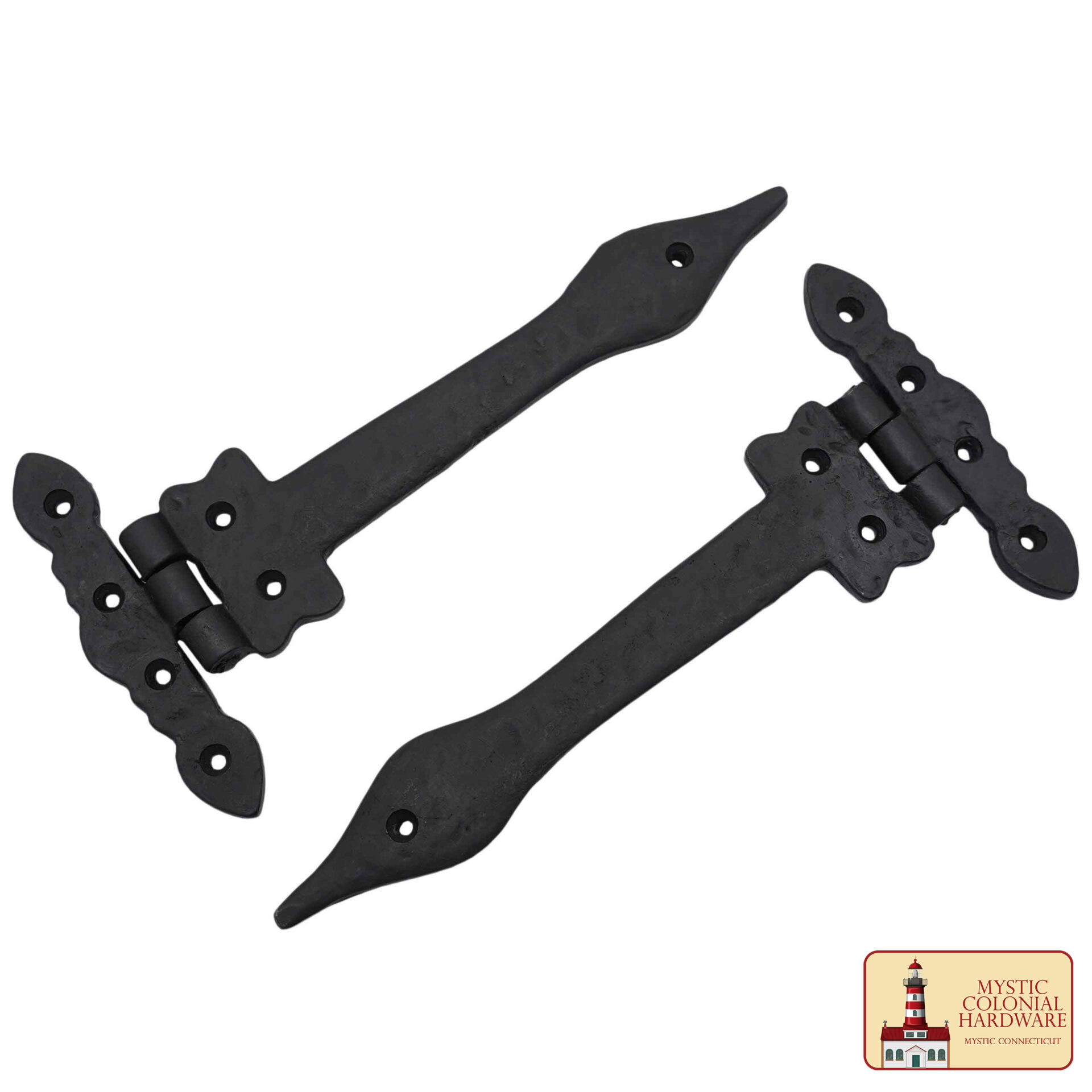 Colonial Era Cast Iron T-Hinge-500246OBL-2SET 1 Professional Grade Quality Solid Heavy Duty Screen Door Hinges with Oil Blackened Finish