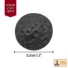 Colonial Era Solid Cast Iron Cabinet Knobs-500113OB-4SET 2 Hand Forged Iron Square Knob – 1 1/4 Inch Diameter