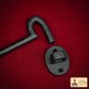 Colonial Era Solid Cast Iron Hook and Latch-500247OB5-2SET 5 Rustic Cast Iron Hooks