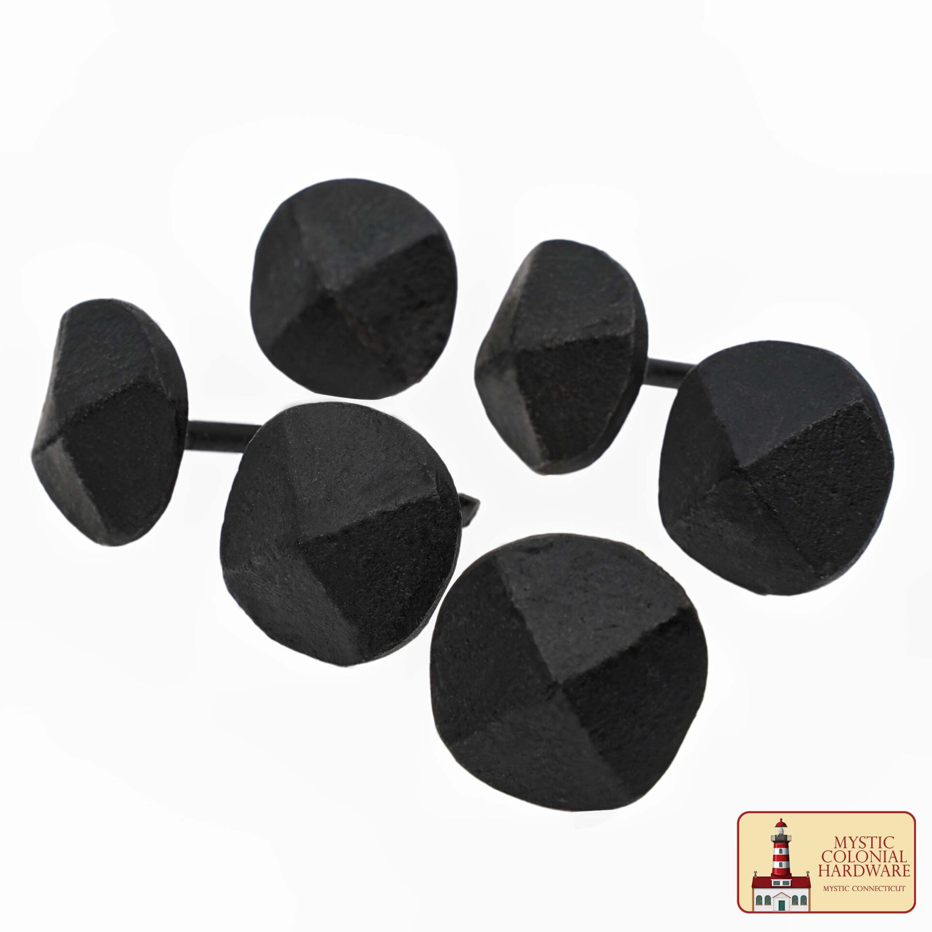 Colonial Era Solid Cast Iron Nails-500158-6SET 4 Nails Iron Clavos Decorative Nails, Hand Forged, Natural Oil Blackened Finish