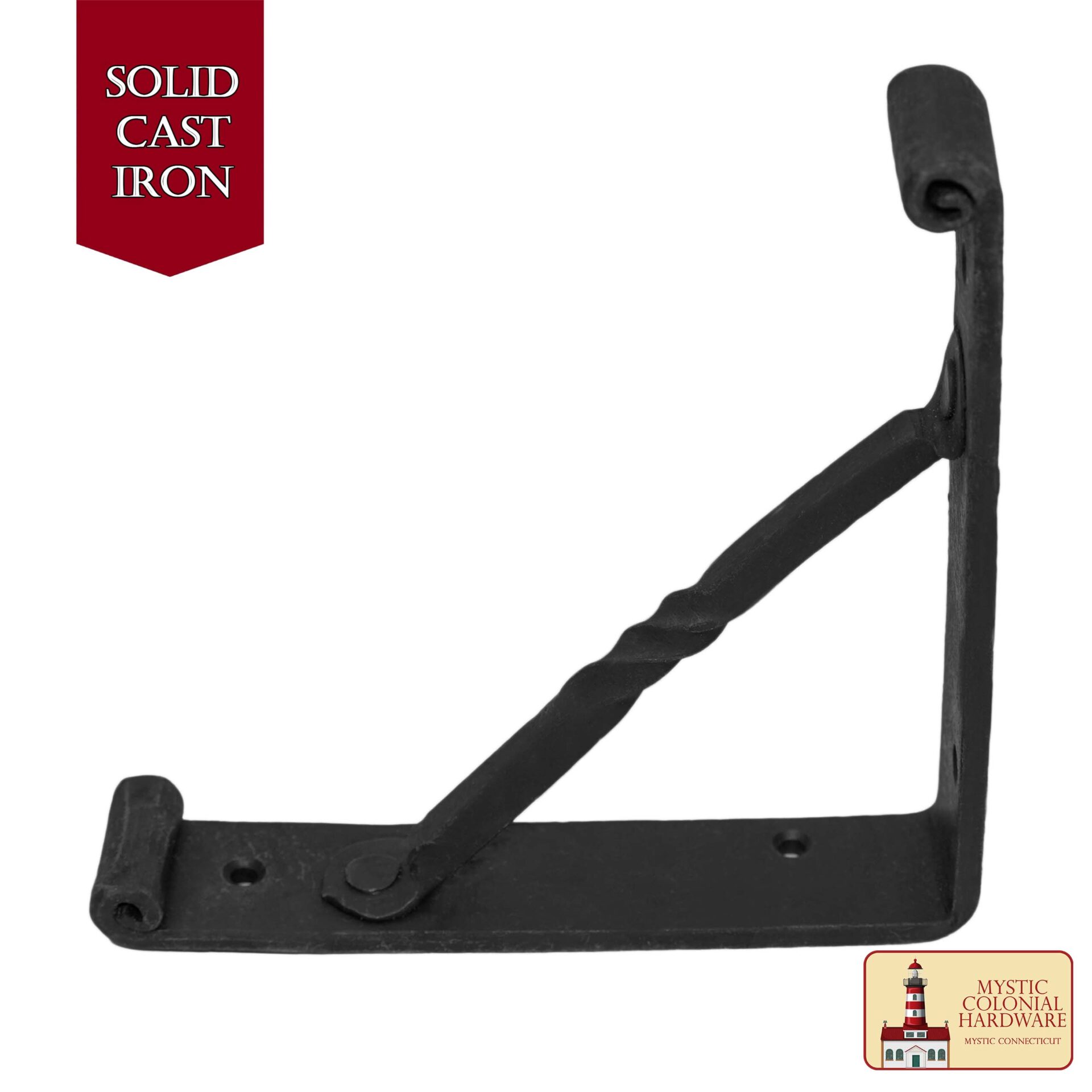 Colonial Era Solid Cast Iron Shelf Bracket-500276OB 1 Shelf Bracket Solid Forged Iron Victorian, Colonial, Retro, Steampunk, Gothic, Baroque Medieval