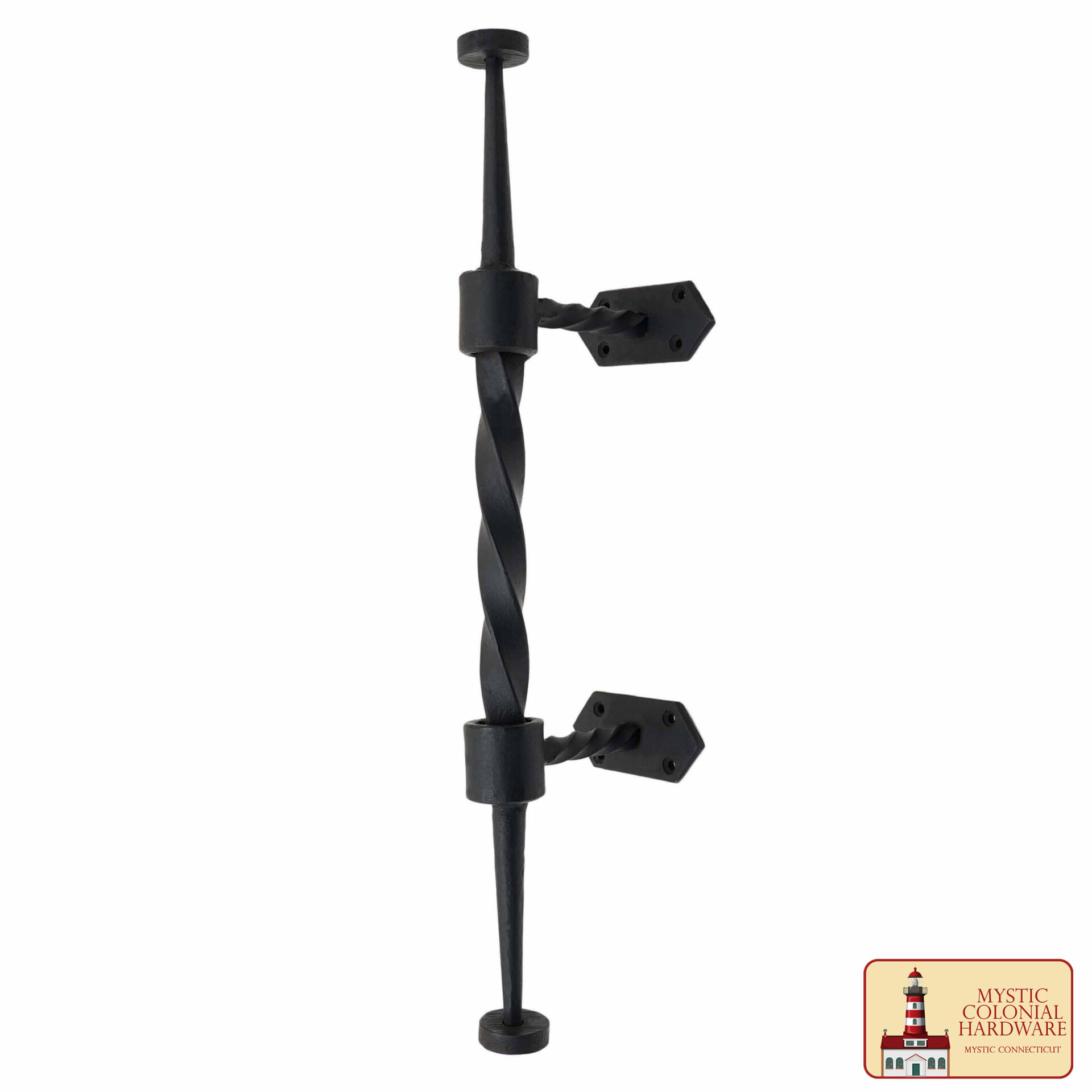 Colonial Era Wrought Iron Door Handle-500194 3 Medieval Style Castle Door Handle: Solid Hand Forged Iron