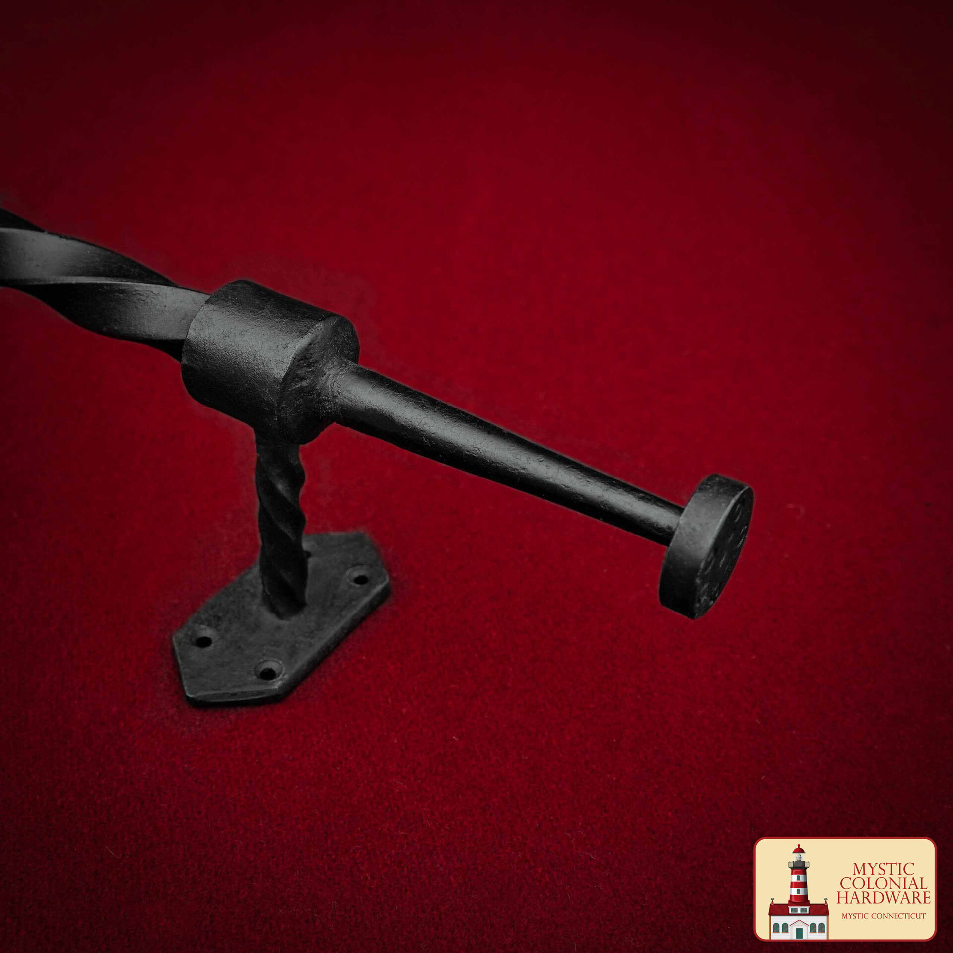 Colonial Era Wrought Iron Door Handle-500194 5 Medieval Style Castle Door Handle: Solid Hand Forged Iron