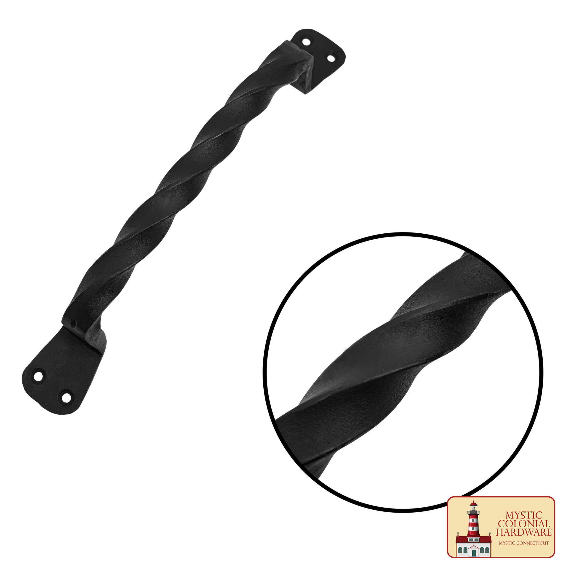 Colonial Era Wrought Iron Handles-500096OB-2SET 3 Door Handle