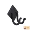 Colonial Era Wrought Iron Wall Hook-500268OB 3 Rustic Cast Iron Wall Hooks, Heavy Duty Retro Utility Hooks for Hanging Coat, Bag, Towel, Robe, Hat and More, Finish : Oil Blackened