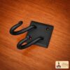 Colonial Era Wrought Iron Wall Hook-500268OB 5 Rustic Cast Iron Wall Hooks, Heavy Duty Retro Utility Hooks for Hanging Coat, Bag, Towel, Robe, Hat and More, Finish : Oil Blackened