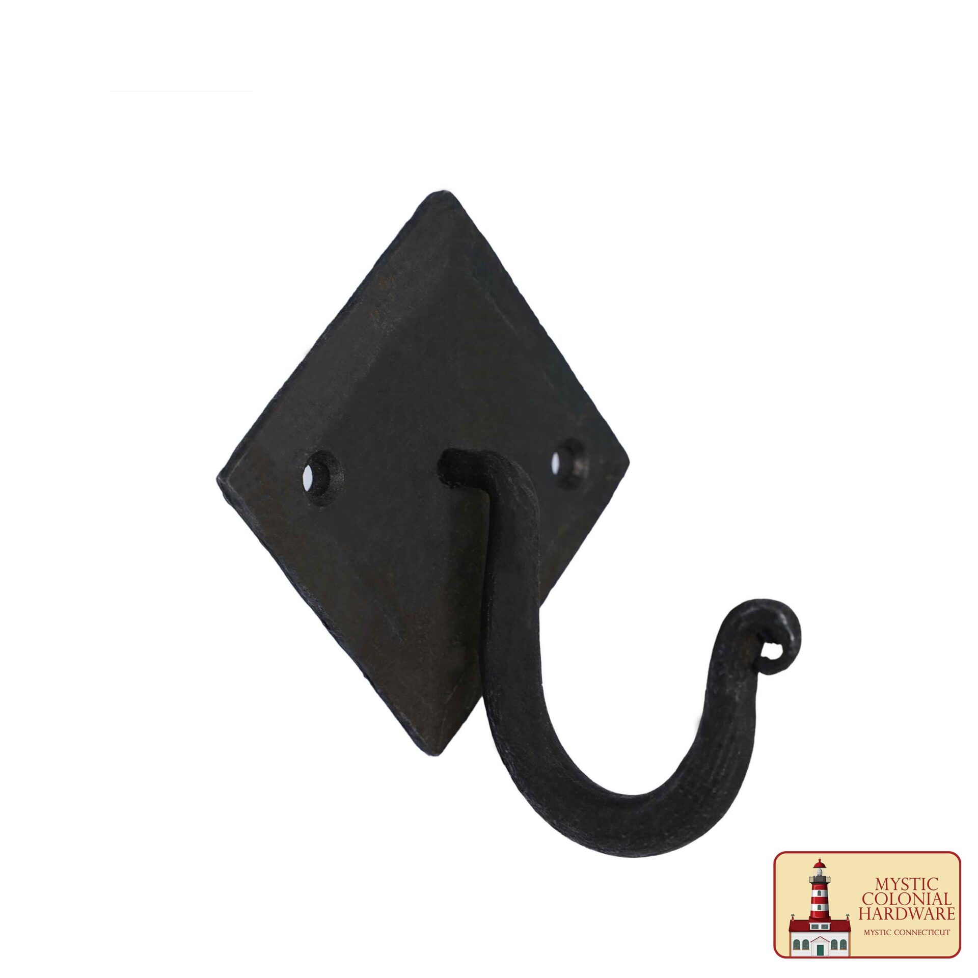 Colonial Era Wrought Iron Wall Hook-500269OB 3 Rustic Cast Iron Wall Hooks, Heavy Duty Retro Utility Hooks for Hanging Coat, Bag, Towel, Robe, Hat and More, Finish : Oil Blackened