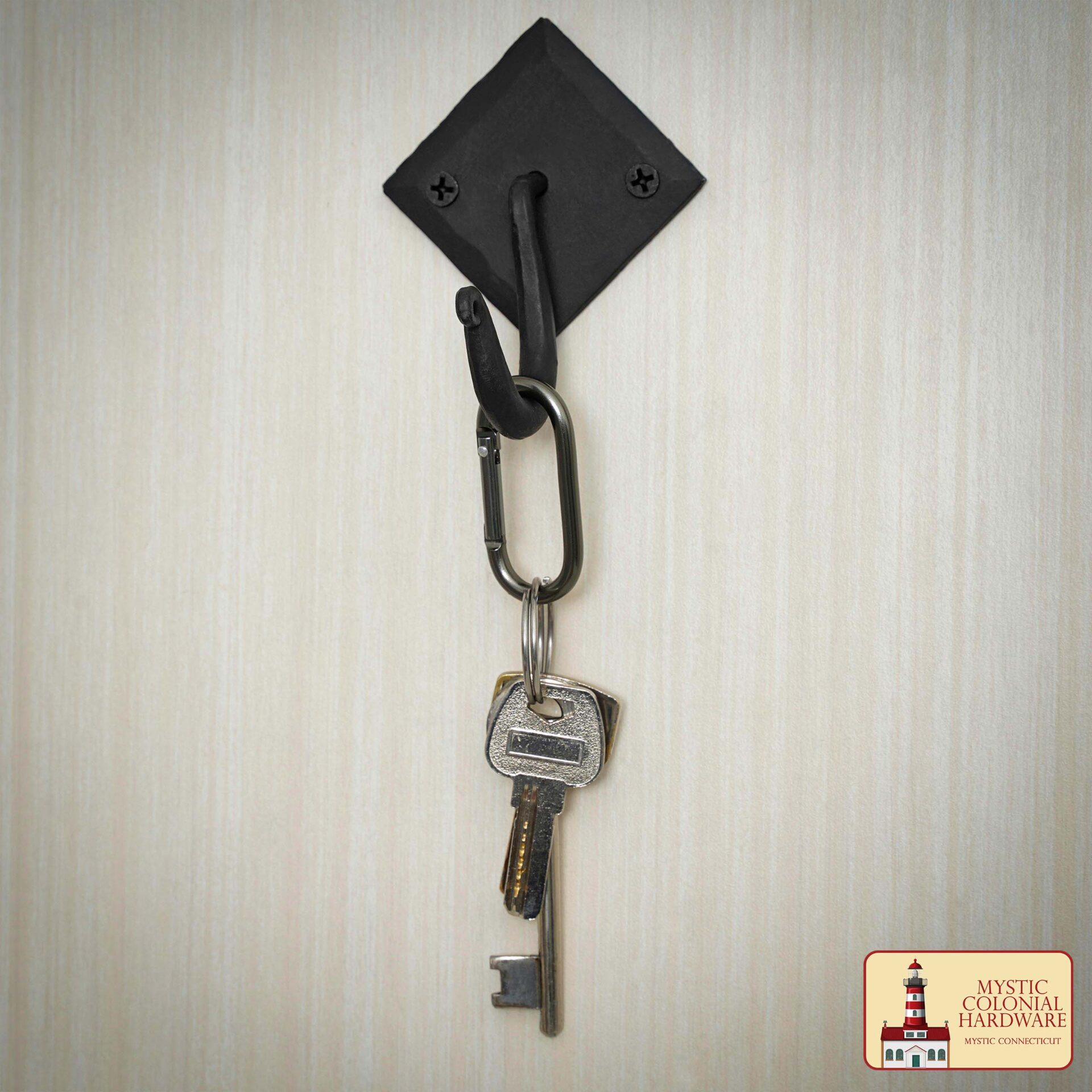 Colonial Era Wrought Iron Wall Hook-500269OB 6 Rustic Cast Iron Wall Hooks, Heavy Duty Retro Utility Hooks for Hanging Coat, Bag, Towel, Robe, Hat and More, Finish : Oil Blackened