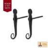 Colonial Solid Cast Iron Shutter Dog-500125OB-2SET 3 Black Shutter Dog Rat Tail