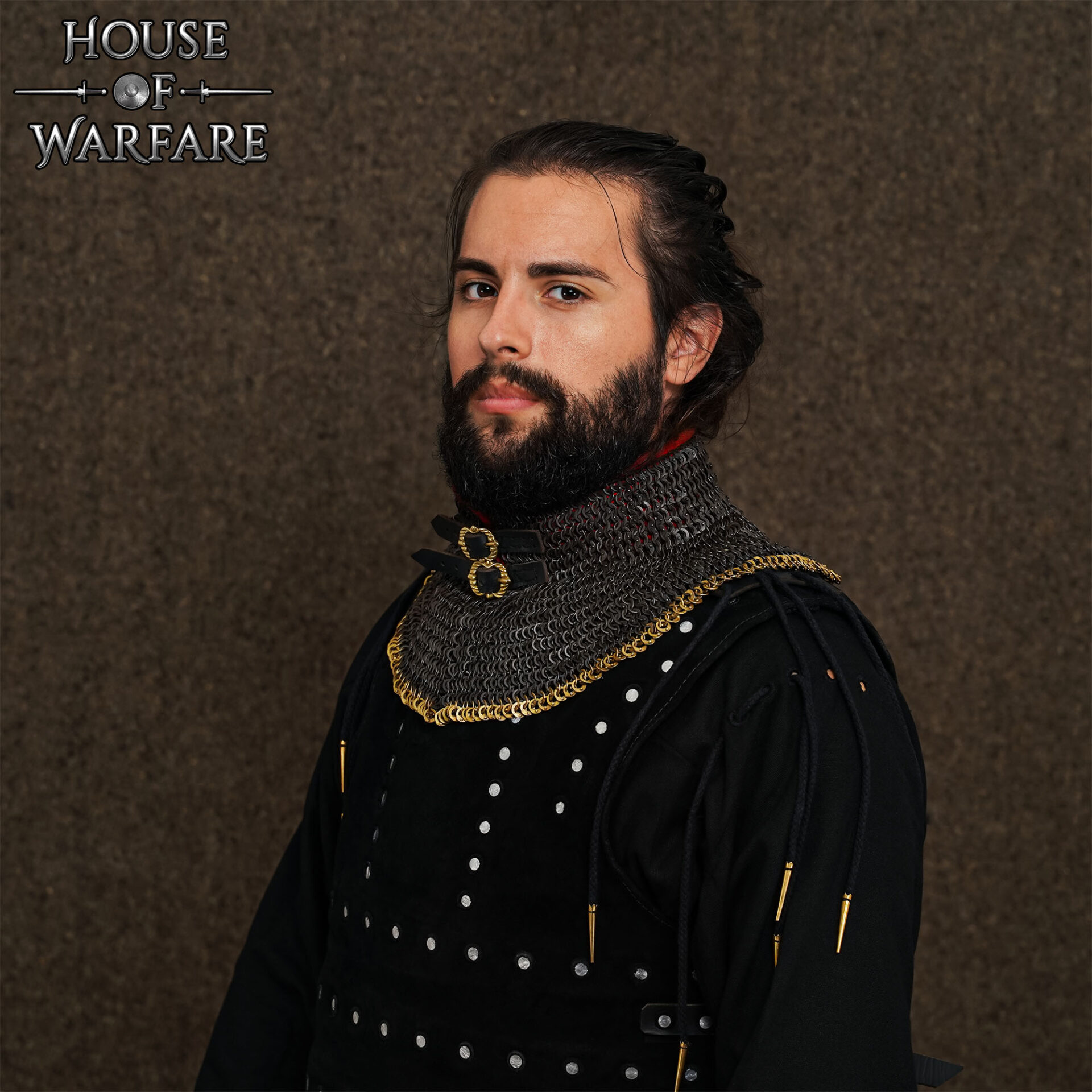 Medieval Avaintails-701701BK-6mm 1 Red Knight Gorget