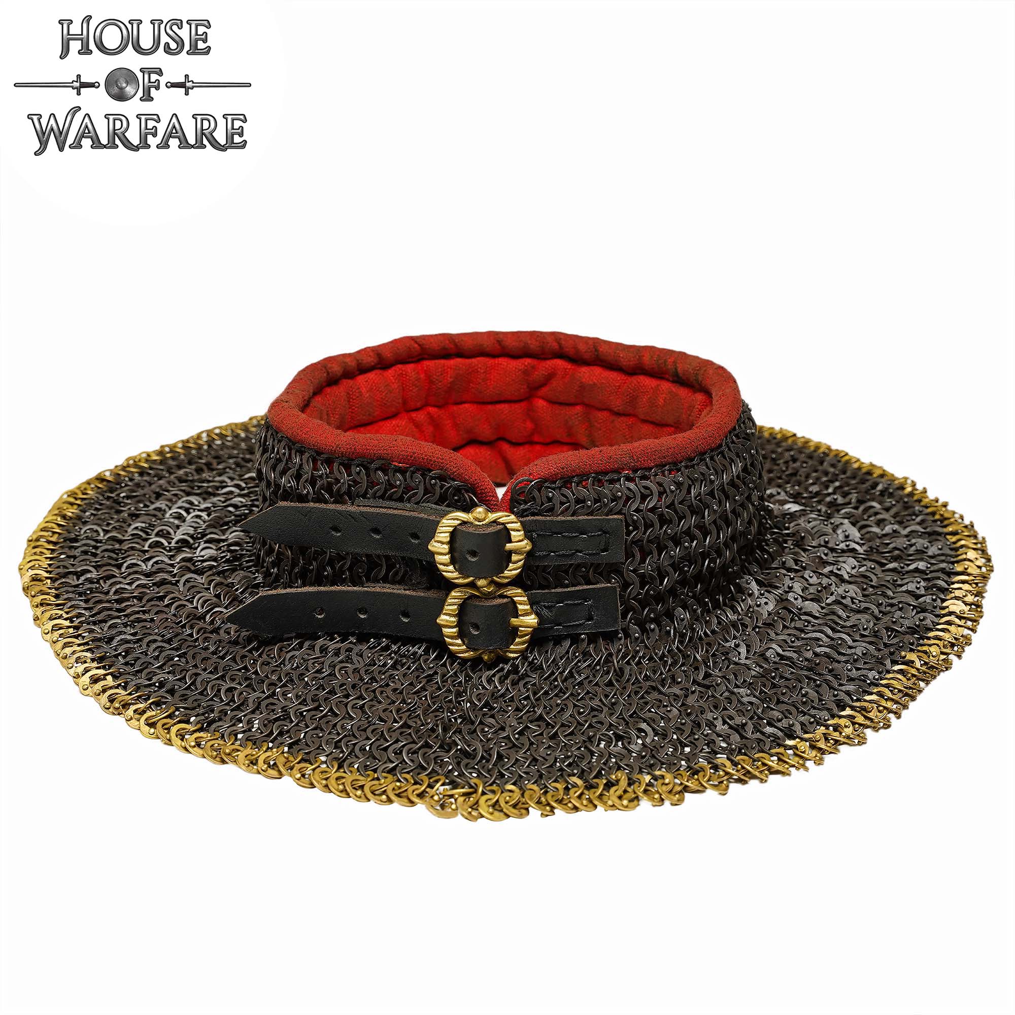 Medieval Avaintails-701701BK-6mm 3 Red Knight Gorget