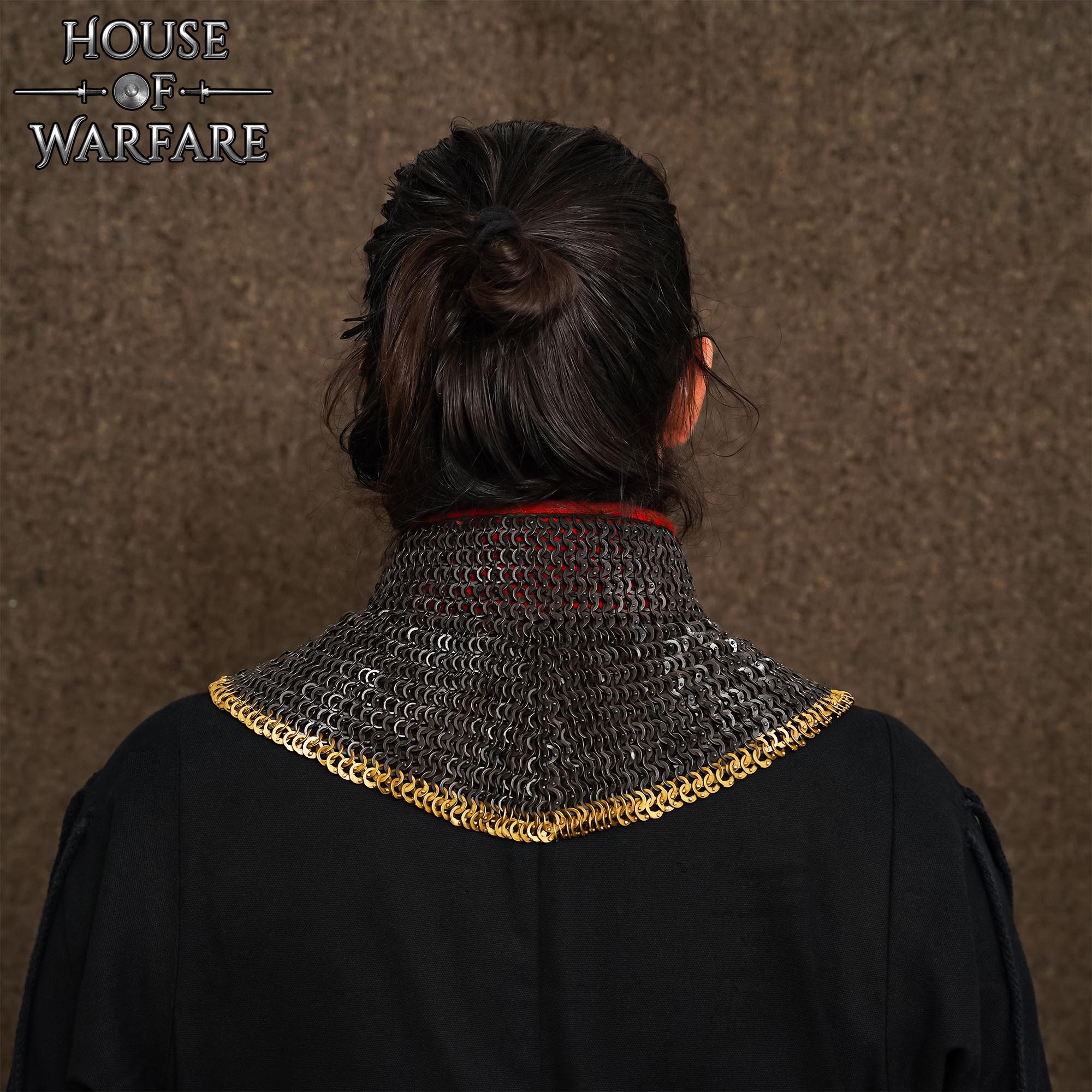 Medieval Avaintails-701701BK-6mm 5 Red Knight Gorget