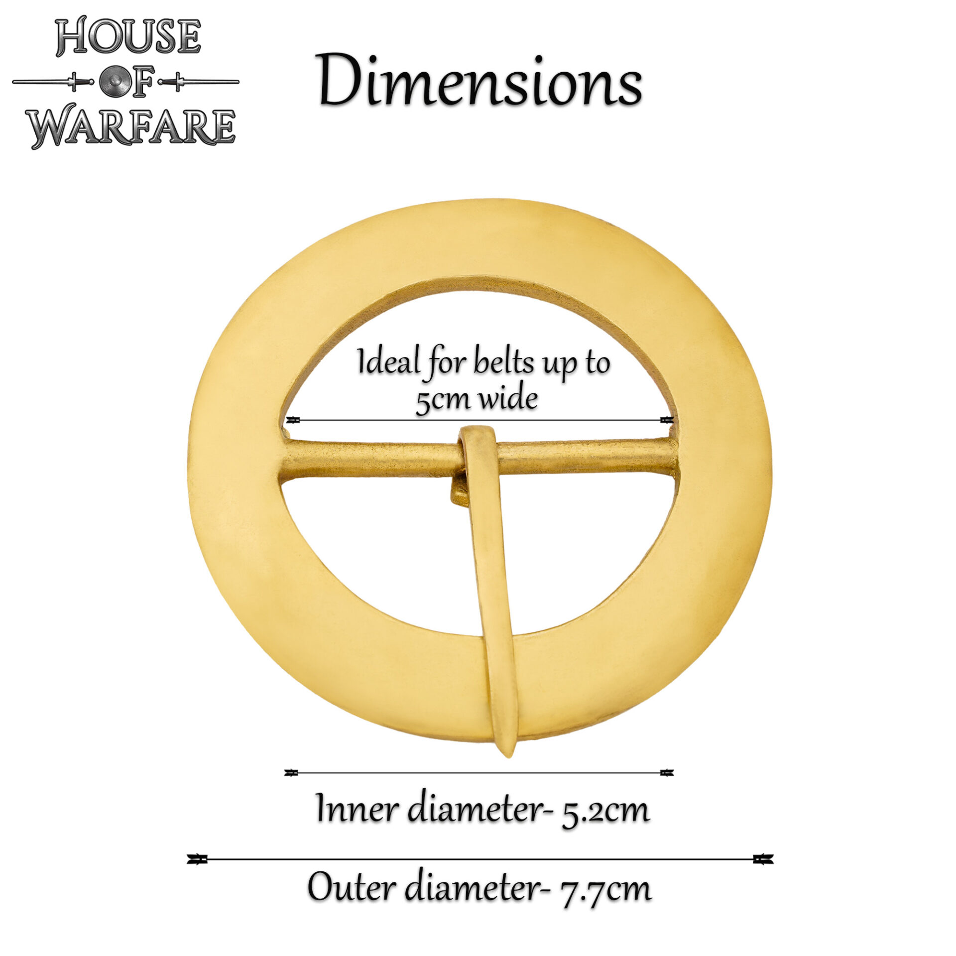 Medieval Brass Belt Buckle-700314 2 Round Brass Buckle