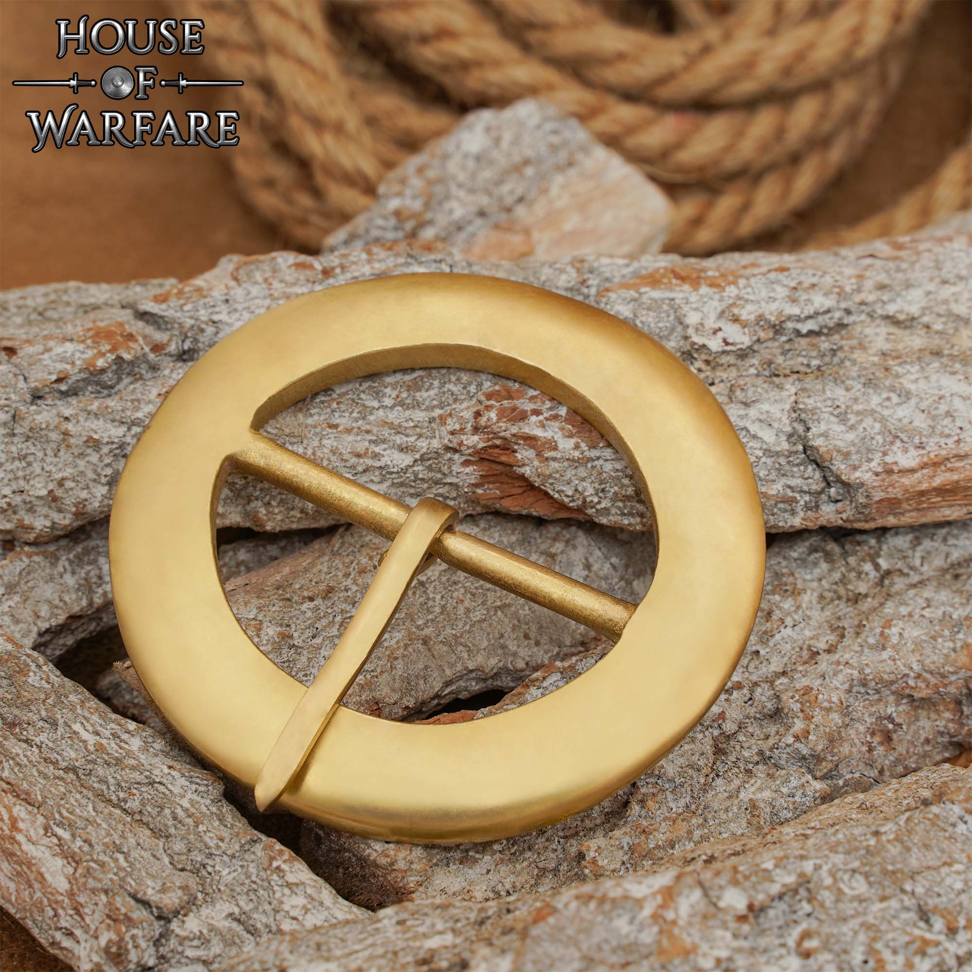 Medieval Brass Belt Buckle-700314 5 Round Brass Buckle