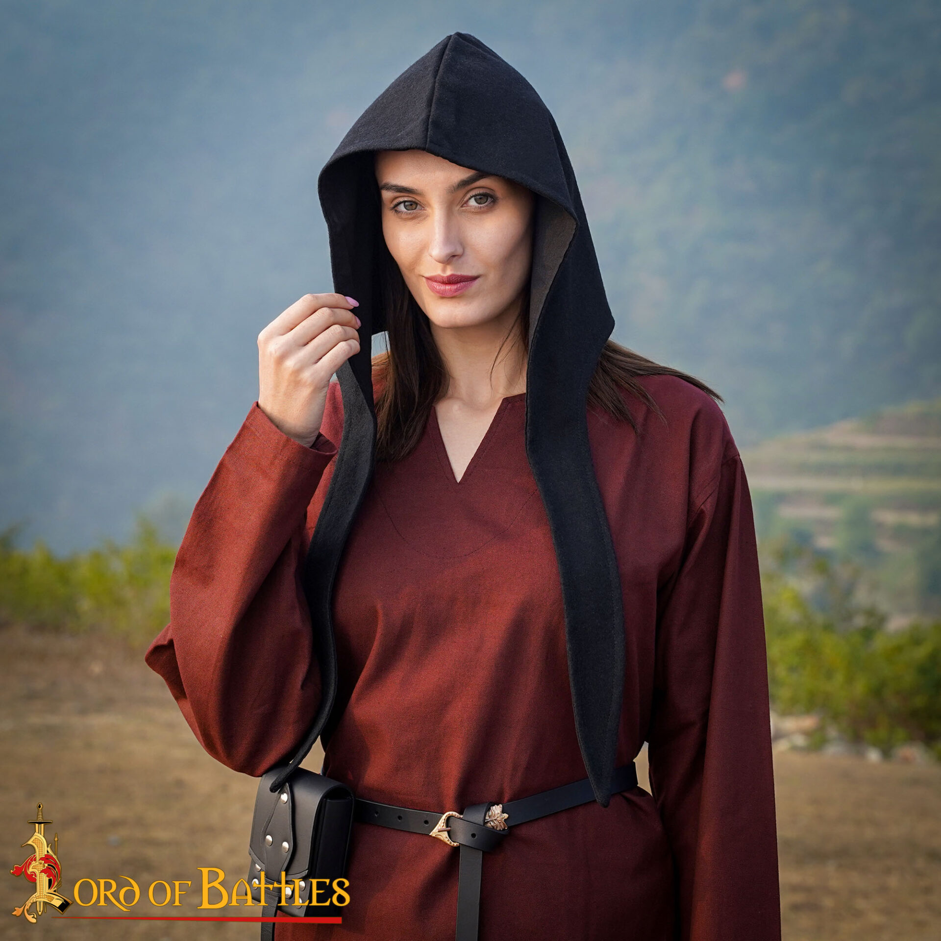 Medieval Cap-25844 4 wool hood