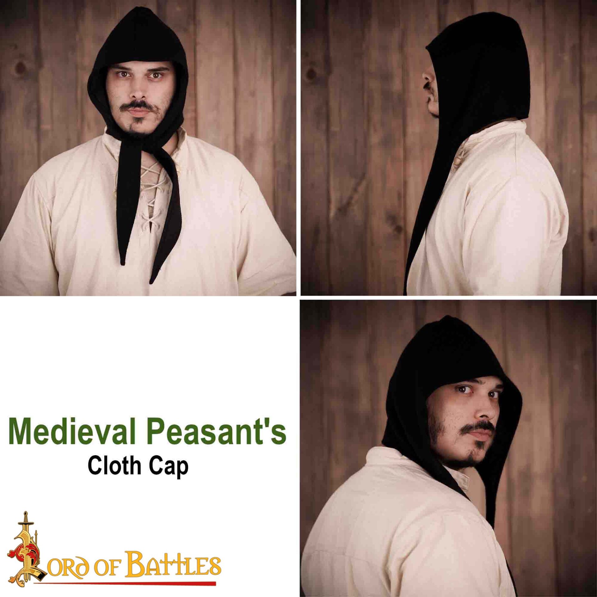 Medieval Cap-25844 8 wool hood