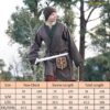 Medieval Coat-301105BRGN 2 Viking Klappenrock Woolen Coat