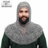 Chainmail Coif 10mm Riveted Round Ring
