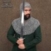 Chainmail Coif 10mm Riveted Round Ring