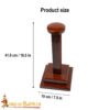 Wooden Helmet Stand for Medieval Helmets with or without Aventail
