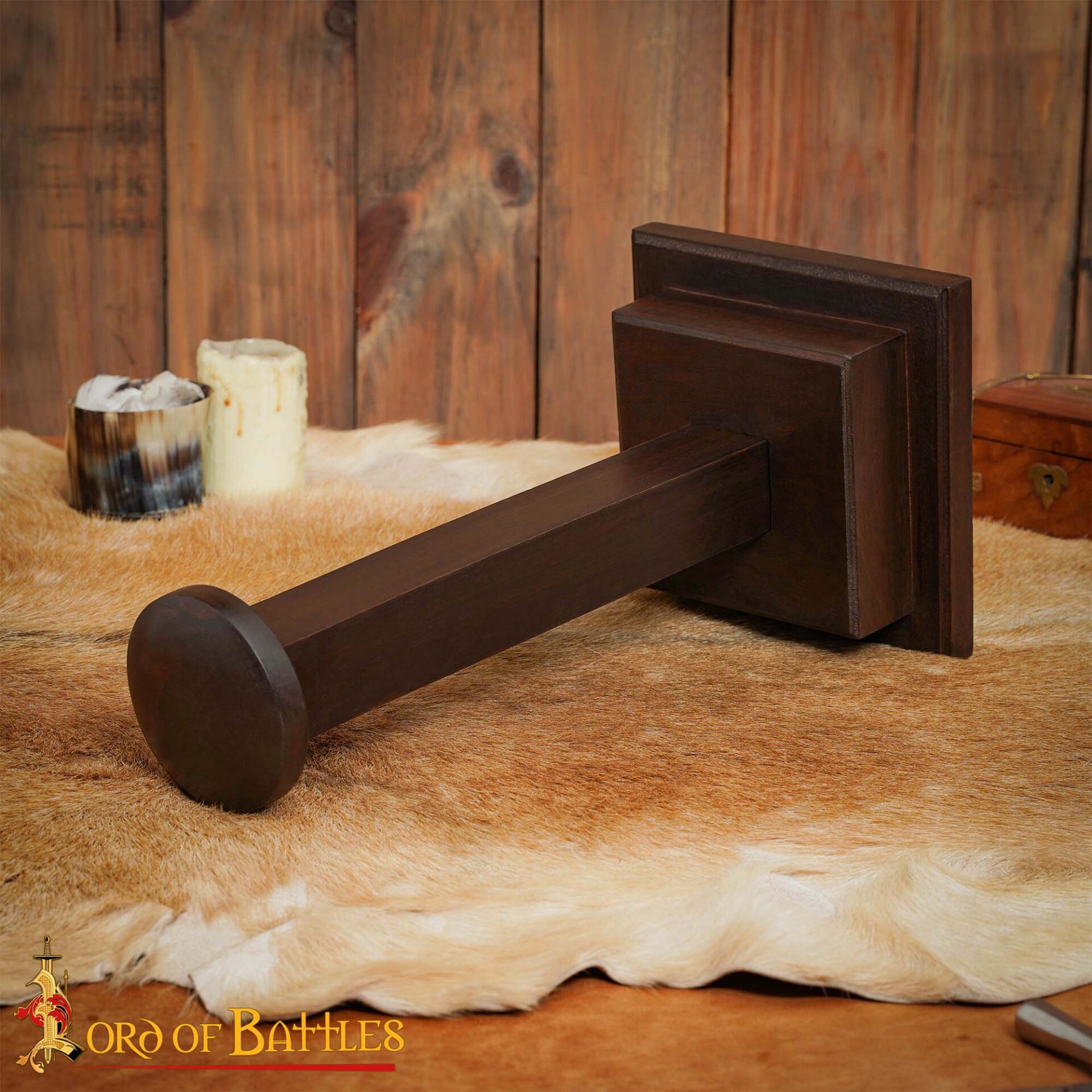 Medieval Helmet Stands-26255 6 Wooden Helmet Stand