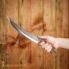 Medieval Knives-25406 Medieval Huntsman Hand Forged Knife with Genuine Leather Sheath