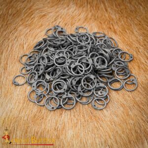 Steel Round Loose Rings- 10mm Dome Rivets Round Ring – 16 Gauge, Natural Finish – 1Kgs – Ideal for Chainmail DIY & Repairs