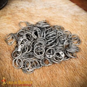 Steel Round Loose Rings- 8mm Dome Rivets Round Ring – 18 Gauge, Natural Finish – 1Kgs – Ideal for Chainmail DIY & Repairs