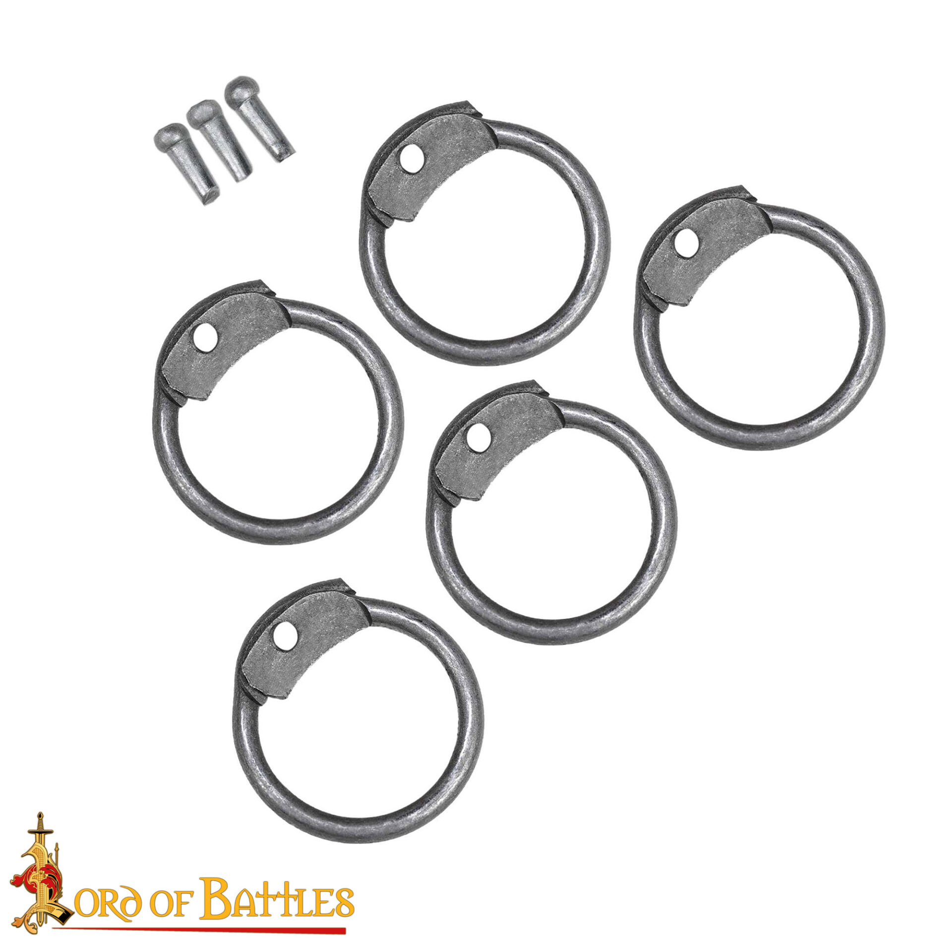 Steel Round Loose Rings- 8mm Dome Rivets Round Ring – 18 Gauge, Natural Finish – 1Kgs – Ideal for Chainmail DIY & Repairs