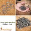 Steel Round Loose Rings- 8mm Dome Rivets Round Ring – 18 Gauge, Natural Finish – 1Kgs – Ideal for Chainmail DIY & Repairs