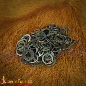 Titanium Flat Loose Rings-  9 mm Dome Rivets Flat Ring – 17 Gauge, Normal Finish – 200gm– Ideal for Chainmail DIY & Repairs