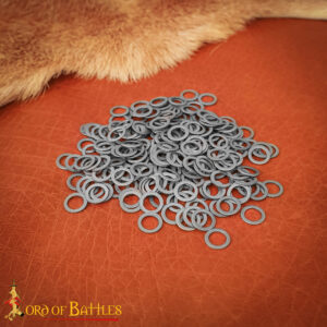 Steel Flat Loose Rings-  9mm Flat Ring, 17  Gauge, Mild Steel, Natural Finish -1Kgs – Ideal for Chainmail DIY & Repairs