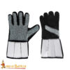 Medieval Mail sets and gauntlets-9411P 3 Chainmail Gauntlets with Steel Bracers & Suede Inner Gloves – 6mm – Ideal for LARP, Cosplay & Reenactments