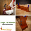 Single Tier Handcrafted Genuine Hardwood Sword and Axe Stand