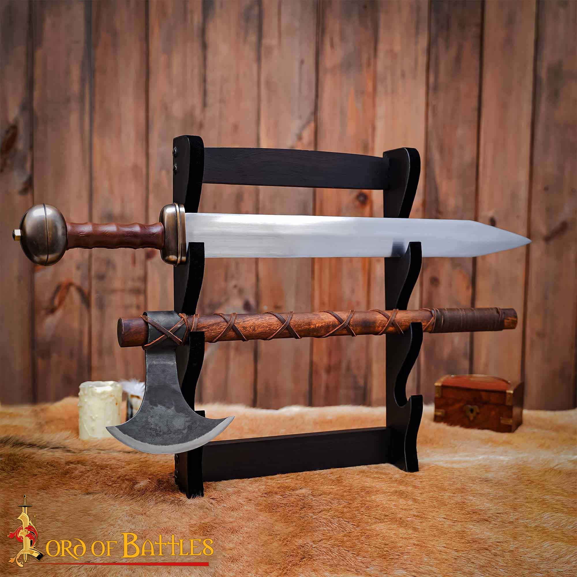 Medieval Shields and swords accesories-60563 4 Three Tier Sword and Axe Stand