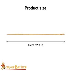 Medieval Solid Brass Needles Large Set of Six-25390-pcs 2 Solid Brass Needles
