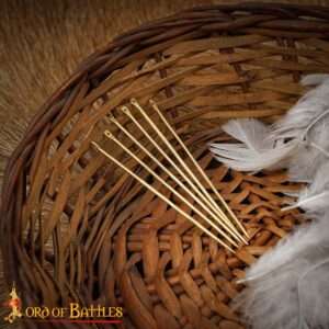 Medieval Solid Brass Needles Large Set of Six-25390-pcs 4 Solid Brass Needles
