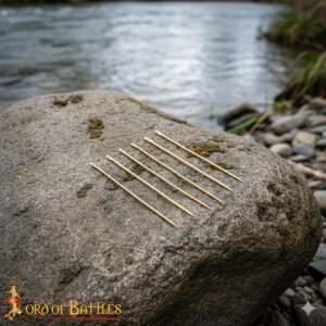 Medieval Solid Brass Needles Large Set of Six-25390-pcs 6 Solid Brass Needles
