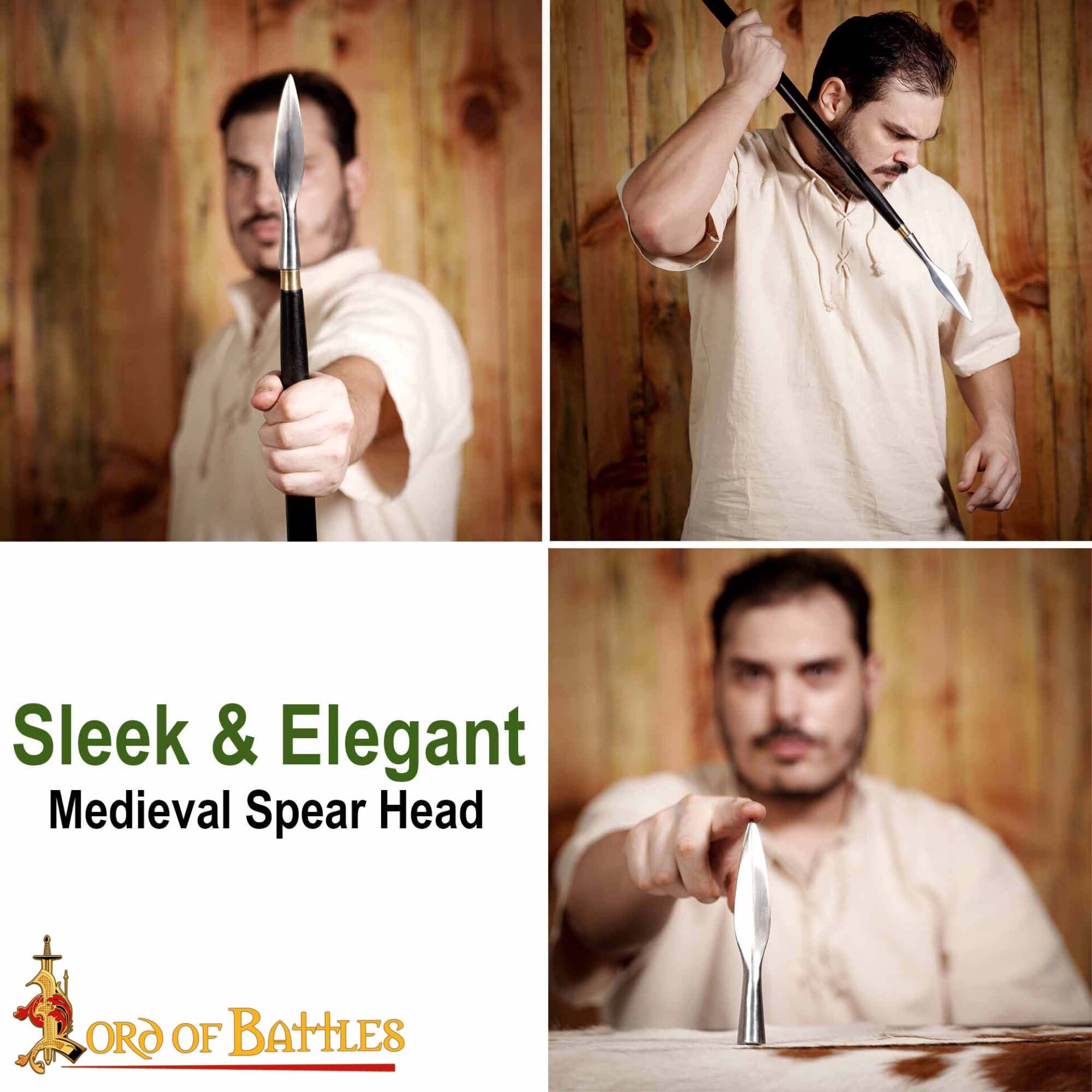 Medieval Leaf Bladed Javelin Steel Spear Head