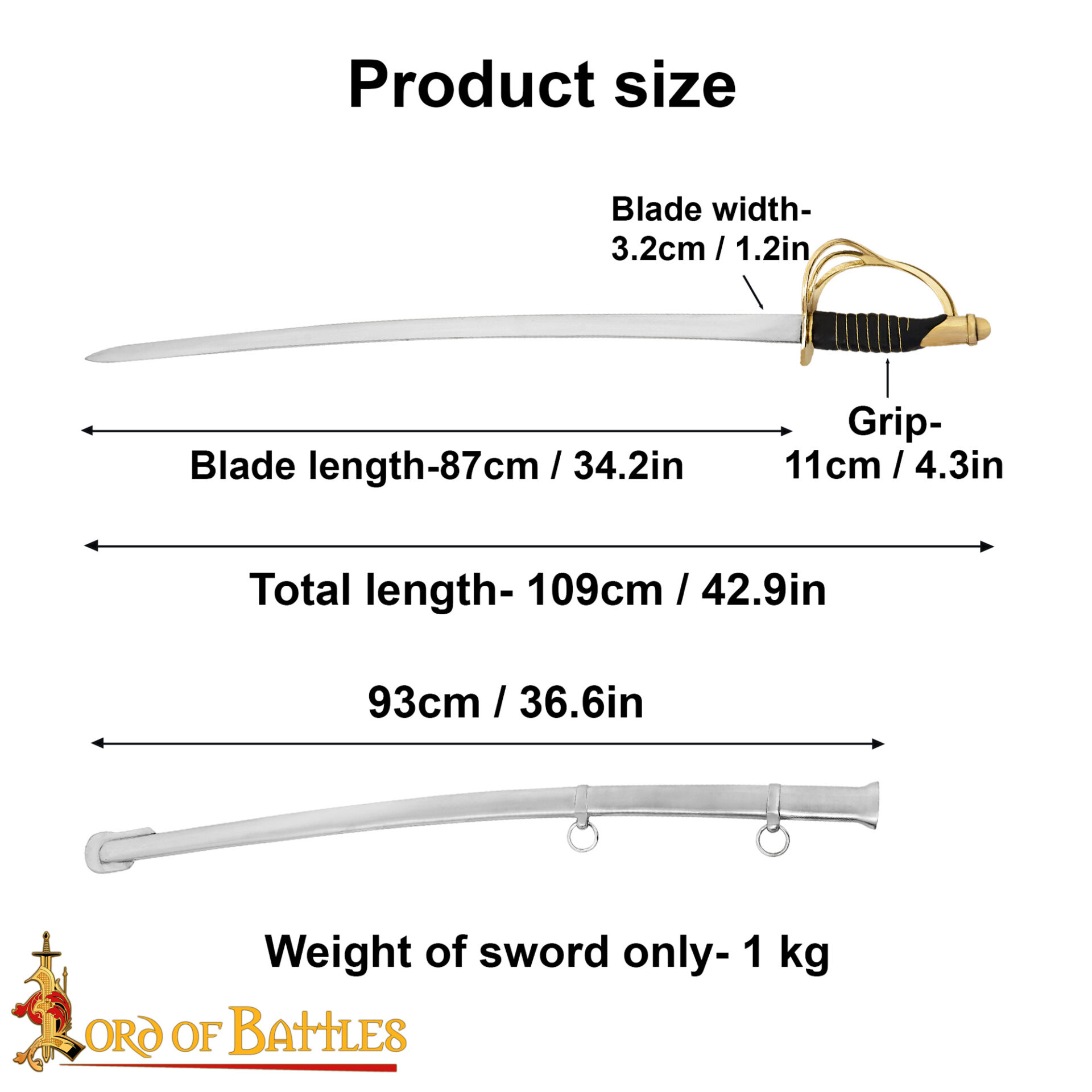 Medieval Swords-5531 2 American Cavalry Officers Sword